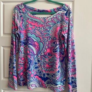 Lilly Pulitzer Long Sleeve Top with Cute Back Detail